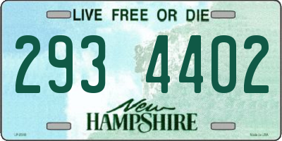 NH license plate 2934402