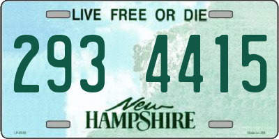 NH license plate 2934415
