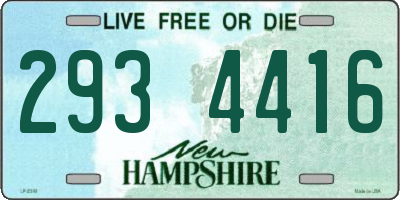 NH license plate 2934416