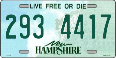 NH license plate 2934417