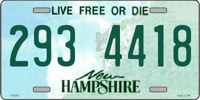 NH license plate 2934418