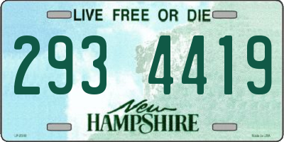 NH license plate 2934419