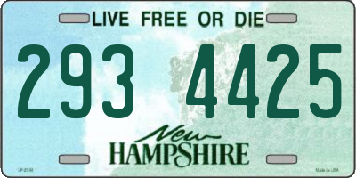 NH license plate 2934425