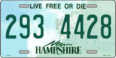 NH license plate 2934428