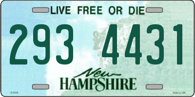 NH license plate 2934431