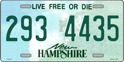 NH license plate 2934435