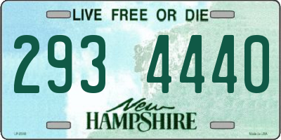 NH license plate 2934440