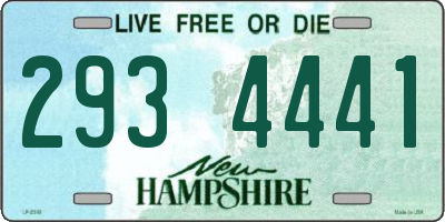NH license plate 2934441