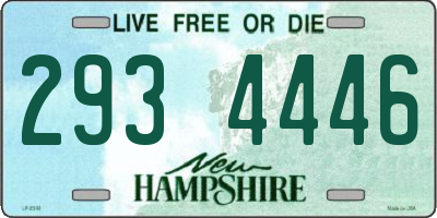 NH license plate 2934446