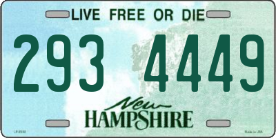 NH license plate 2934449