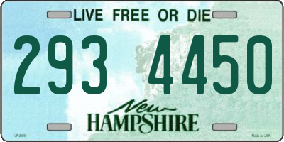 NH license plate 2934450