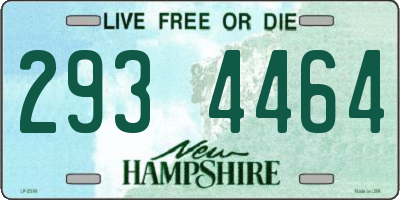 NH license plate 2934464