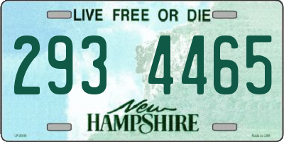 NH license plate 2934465