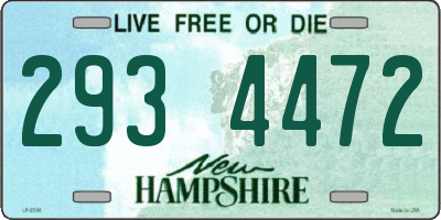 NH license plate 2934472