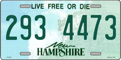NH license plate 2934473