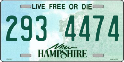 NH license plate 2934474
