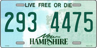 NH license plate 2934475