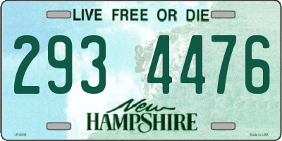 NH license plate 2934476