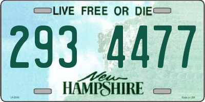 NH license plate 2934477