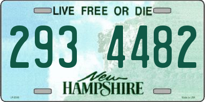 NH license plate 2934482