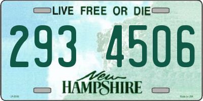 NH license plate 2934506