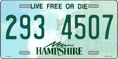 NH license plate 2934507