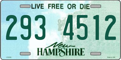 NH license plate 2934512