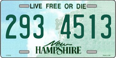 NH license plate 2934513
