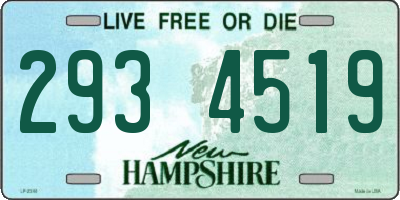 NH license plate 2934519