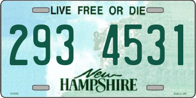 NH license plate 2934531