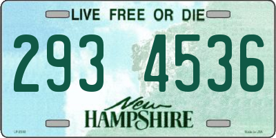 NH license plate 2934536