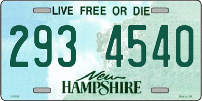NH license plate 2934540