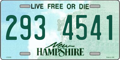 NH license plate 2934541