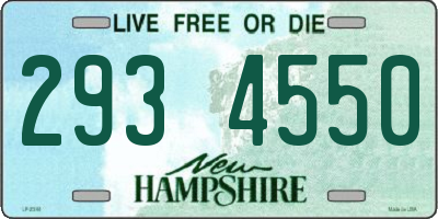 NH license plate 2934550