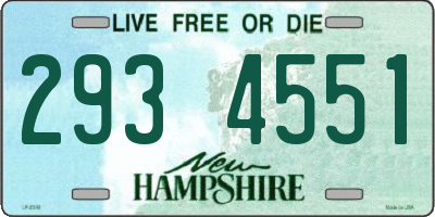 NH license plate 2934551