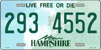 NH license plate 2934552