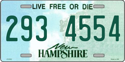 NH license plate 2934554