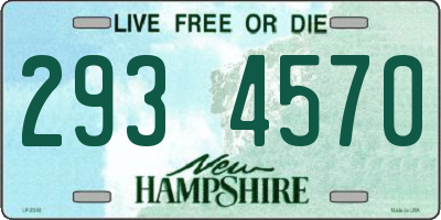 NH license plate 2934570