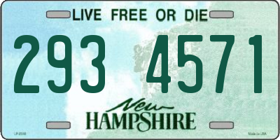 NH license plate 2934571