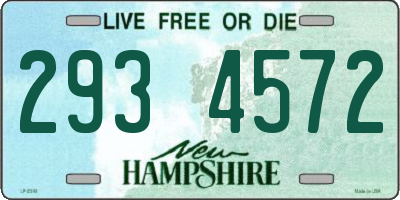 NH license plate 2934572