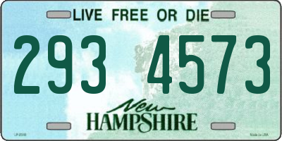 NH license plate 2934573