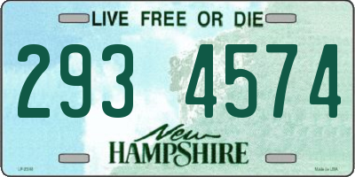 NH license plate 2934574
