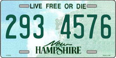 NH license plate 2934576