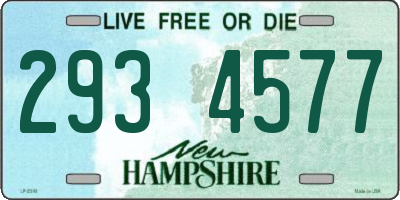 NH license plate 2934577
