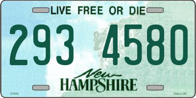 NH license plate 2934580