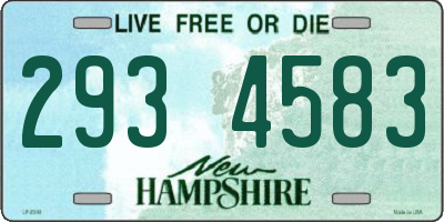 NH license plate 2934583
