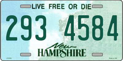 NH license plate 2934584