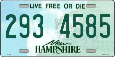 NH license plate 2934585