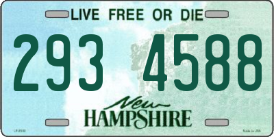 NH license plate 2934588