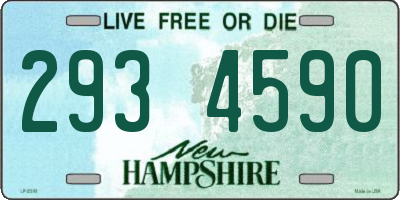 NH license plate 2934590